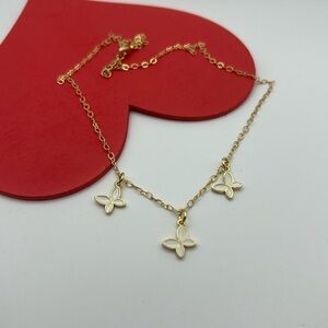 18k gold pkated women’s necklaces 16” long